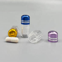 Bouteilles miniatures en plastique acrylique transparent vides personnalisables, mini capsules portables en plastique vides pour le stockage de pilules