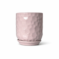 Nouveaux pots de plantes modernes roses en lot de 3 avec trous de drainage pour une utilisation en intérieur et en extérieur, plantes d'intérieur, fleurs, semis, pépinière