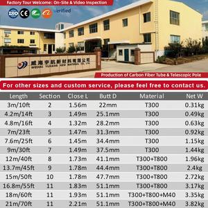 เสาคาร์บอนไฟเบอร์แบบยืดหดได้ 3K ป้องกันการหมุน ออกแบบพิเศษ 100% คาร์บอนไฟเบอร์ สำหรับทำความสะอาดกระจก พร้อมตัวล็อคแบบหนีบ - Product Image 2