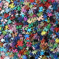 Puzzle rond à dégradé de couleurs, 1000 pièces, image HD, jeu familial interactif, ornement de maison, prix de gros d'usine