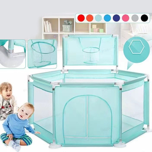 Corral Plegable Hexagonal Grande Centro de Actividades para Niños Pequeños Cerca de Seguridad Portátil de Plástico para Bebés - Product Image 6