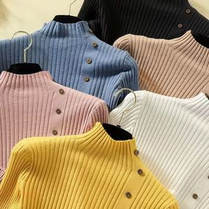 Pulls à col roulé pour femmes, en laine/nylon, fins, tricotés, moulants, doux, élastiques, à manches longues, couleur unie, avec logo sur le devant - Product Image 1