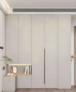 Lujoso diseño Simple muebles de sala de estar puerta de vidrio duradera armario de ropa para el hogar y almacenamiento de ropa - Product Image 3