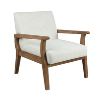 Meubles de maison chaise au design moderne avec assise souple pour salon et hôtel chaise canapé en bois massif avec tissu