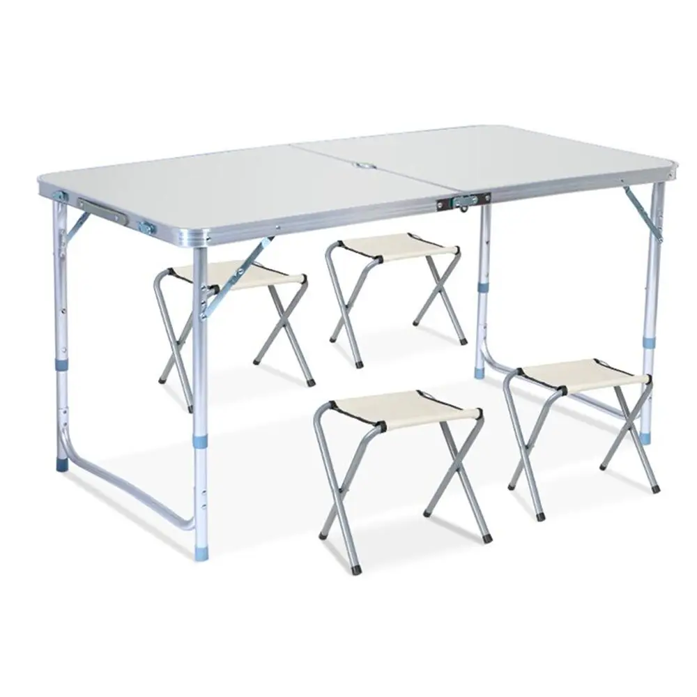 Table de Camping pliante, poignée de bureau en aluminium, légère et réglable, Table roulante pour pique-nique extérieur plage arrière-cour