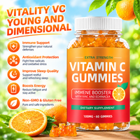 Gommes à mâcher à haute teneur en vitamine C avec zinc, échinacée, saveur orange, complément alimentaire, soutien immunitaire, 60 gommes