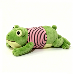 Peluche de rana, rana verde de peluche, rana con camiseta de peluche, juguete de rana, decoración de rana estilo cottagecore, regalo de peluche de animal - Product Image 2