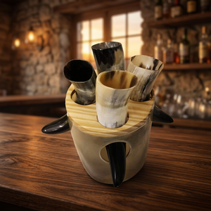 Cuerno Vikingo para Beber Hecho a Mano con Material Orgánico de Cuerno de Buey y Búfalo, Pulido y con Logotipo Personalizado a Precios Accesibles - Product Image 4