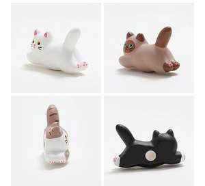 Autocollant de réfrigérateur Running Cat en résine, accessoires DIY, grande taille, vente en gros - Product Image 4