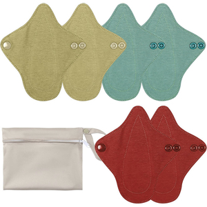 Almohadilla de enfermería posparto, servilleta sanitaria de tela, almohadillas menstruales lavables reutilizables, <span class=keywords><strong>toallas</strong></span> <span class=keywords><strong>sanitarias</strong></span> <span class=keywords><strong>para</strong></span> mujeres, almohadillas - Product Image 5