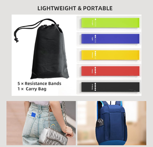 Chất lượng cao 5 miếng Mini Vòng ban nhạc kháng ban nhạc thiết lập Yoga Pilate tập thể dục ban nhạc với biểu tượng tùy chỉnh - Product Image 5