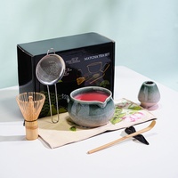 Fournisseur d'usine OEM – Nouveauté : Ensemble complet de bol à matcha et fouet en bambou, design grenouille, avec boîte