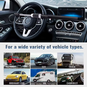 Véhicule universel Camion Golf Cart 5 Combinaison numérique <span class=keywords><strong>Barre</strong></span> <span class=keywords><strong>antivol</strong></span> Serrure de volant de voiture - Product Image 6