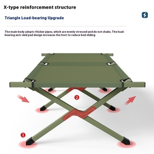 <span class=keywords><strong>Lit</strong></span> de camp pliable portable en alliage d'aluminium, moderne et simple, pour l'<span class=keywords><strong>extérieur</strong></span>, idéal pour les situations d'urgence et les pauses déjeuner, en acier, vente en gros OEM - Product Image 3