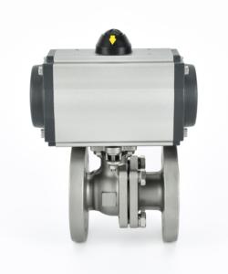 Q641F-16P Duitse Standaard Din Hoog Platform 304 Roestvrijstalen Pneumatische Flens O-Type Afsluitklep Explosieveilige Kogelklep - Product Image 6