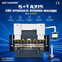 Presse plieuse hydraulique CNC miniature 6+1 axes 40T1600, machine de pliage hydraulique automatique pour le traitement des métaux en aluminium