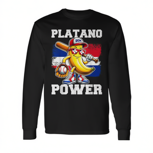T-shirt à manches longues Platano Power avec drapeau dominicain pour enfants, garçons et tout-petits - Product Image 2