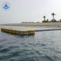 Pont flottant double en HDPE pour jet ski, piscine, avec cubes de 1000x500x400mm, capacité de flottabilité de 350kg/m² et durée de vie de 15 ans
