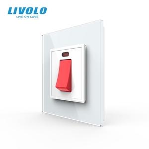 LIVOLO UK 20A 40A interruptor <span class=keywords><strong>de</strong></span> botón <span class=keywords><strong>de</strong></span> <span class=keywords><strong>doble</strong></span> Polo 1Gang circuitos <span class=keywords><strong>de</strong></span> alta carga con neón Blanco/Negro/oro/gris multicolor disponible - Product Image 1