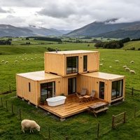 Cabine modulaire préfabriquée multi-unités en conteneur maritime, maison de vacances, atelier, chambre à coucher pour glamping en pleine nature, design moderne