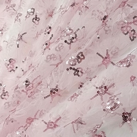 Tissu brodé de haute qualité en polyester avec paillettes, design le plus récent, pour robe