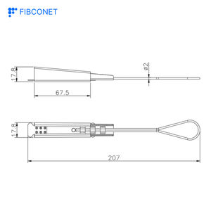 Penjepit Kabel Optik FTTH Tipe Dead End dari Kawat Baja Tahan Karat 201 dan Bahan Isolasi Bodi Nylon - Product Image 5
