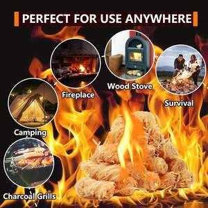 Tumbleweed bois naturel cire allume-feu FSC allume-feu bâton mariage décor à la maison Camp BBQ accessoires de survie Arts et artisanat - Product Image 5