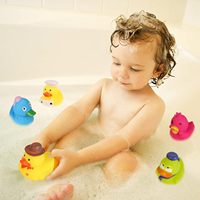 Assortiment aléatoire de canards en caoutchouc Mini jouets de canard en caoutchouc Jouets de bain de canard en vrac Jouets de bain pour bébé Faveurs de fête de vacances