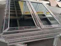 Wärmeisolierendes UPVC-Drehkippfenster mit Einfachverglasung, Grau Reflektierendes Beschichtetes Glas, UV-Beständiges Vinyl für Außenbereich, Bad und Villa