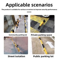 Poteau de stationnement robuste en acier rainuré, butée de voiture avec protection IP55, remplissable d'eau, auto-installable pour garage et usage routier
