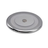 Chome 6w dimmable de contact de commutateur 12V 24V LED RV Intérieur Monté par Surface Légère Caravane Dôme Lampe D'éclairage