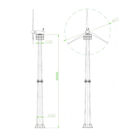Éolienne dynamique spirale 300W, diamètre de rotor 0,5m, sortie DC12V/24V pour éclairage public et stations de signalisation |   Hybride solaire-éolien