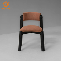 DAYLIGHT FURNITURE Französisches Design Restaurant Café Stuhl mit Rückenlehne Massivholz Polsterung Leder Esszimmerstuhl für Apartment Villa