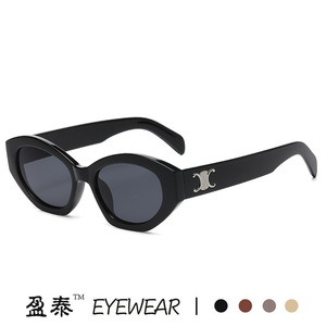 Gafas de sol Arc De Triomphe para mujer, montura poligonal, material de PC, protección Uv400, color negro, estilo urbano - Product Image 2