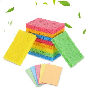 ฟองน้ำเซลลูโลสอัดเม็ด ย่อยสลายได้ หลายสี เป็นมิตรกับสิ่งแวดล้อม สำหรับล้างจานในครัว - Product Image 1