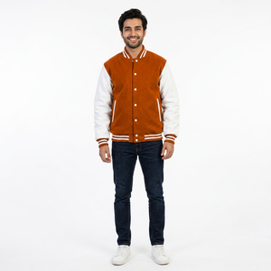 Veste universitaire pour homme, style lettreman et bomber, veste de collège - Product Image 1