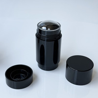 Vide Déodorant Tube Forme Ronde PP Rechargeable Noir Mini Déodorant Conteneur Bâton 15ml 30ml 50ml 75ml