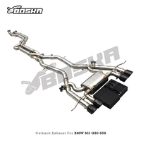 Échappement intermédiaire OEM SS304 à longueur égale en Z pour BMW M2 M3 M4 G87 G80 G82 G8X S58 3.0T 2021-2024, fixation par boulons, son sportif optimisé
