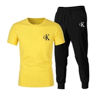 2021 hommes décontracté à manches courtes Jogging costume sport T-shirt sport pantalon deux pièces costume