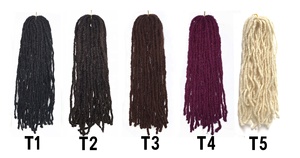 Chị Em Khóa Afro Crochet Bím Tóc Màu 20 Inch Blonde Brown Bug Tổng Hợp Tóc Cho Phụ Nữ Faux Locs Crochet Tóc - Product Image 6