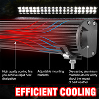 Barre lumineuse LED double rangée 126W de 20 pouces pour pare-chocs avant, motif de faisceau lumineux combiné, tout-terrain