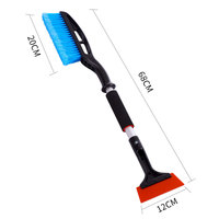 Grattoir à glace et brosse à neige multifonctionnel 2 en 1 pour l'hiver, outil de déneigement de voiture portable haute performance