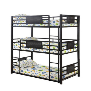 Lits superposés triples modernes en métal pour dortoirs, lits mezzanine pour adultes et enfants, fabriqués en Chine pour chambre à coucher, école, appartement, <span class=keywords><strong>atelier</strong></span> - Product Image 2