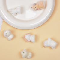 Porte-clés 3D unisexe mignon pour chien porte-clés miniature en peluche pour les fêtes de mariage, sac de voiture, sac à dos, pendentif cadeau