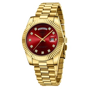 Reloj Deportivo de Lujo para Hombre con Correa de Acero Inoxidable, Personalizable, de Cuarzo, Resistente al Agua 3ATM - Product Image 4