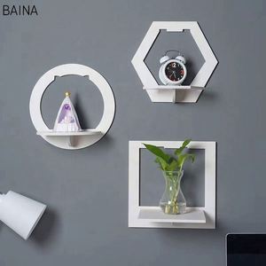 Soporte de pared para macetas, expositor de pared para mesita de noche, soporte para macetas montado en la pared, decoración para el fondo del televisor, decoración para la habitación - Product Image 1