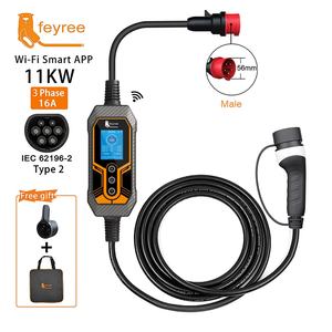 Estación de Carga Portátil Feyree de 11 kW con Alimentación GBT, Nivel 3, CA, Tipo 2, Cargadores para Vehículos Eléctricos, Control por Aplicación WIFI, Nueva Condición - Product Image 3