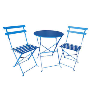 Juego de bistró italiano, Metal plegable de mesa de comedor, sillas, Patio <span class=keywords><strong>Popular</strong></span> exterior, cafeterías, hoteles, patios traseros, muebles para sala de estar - Product Image 2