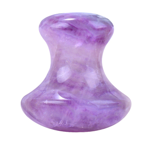 Натуральный розовый кварц гриб Gua Sha камень набор оптом различные ручки Gua Sha нефрит для лица Guasha Stein кристалл набор с коробкой для - Product Image 4