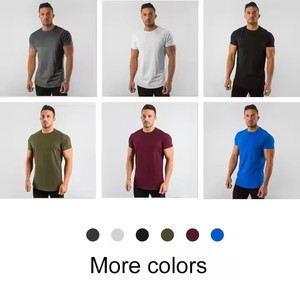 T-shirt de sport personnalisé en modal 100% tricoté, respirant, à séchage rapide, pour homme, entraînement, fitness - Product Image 2